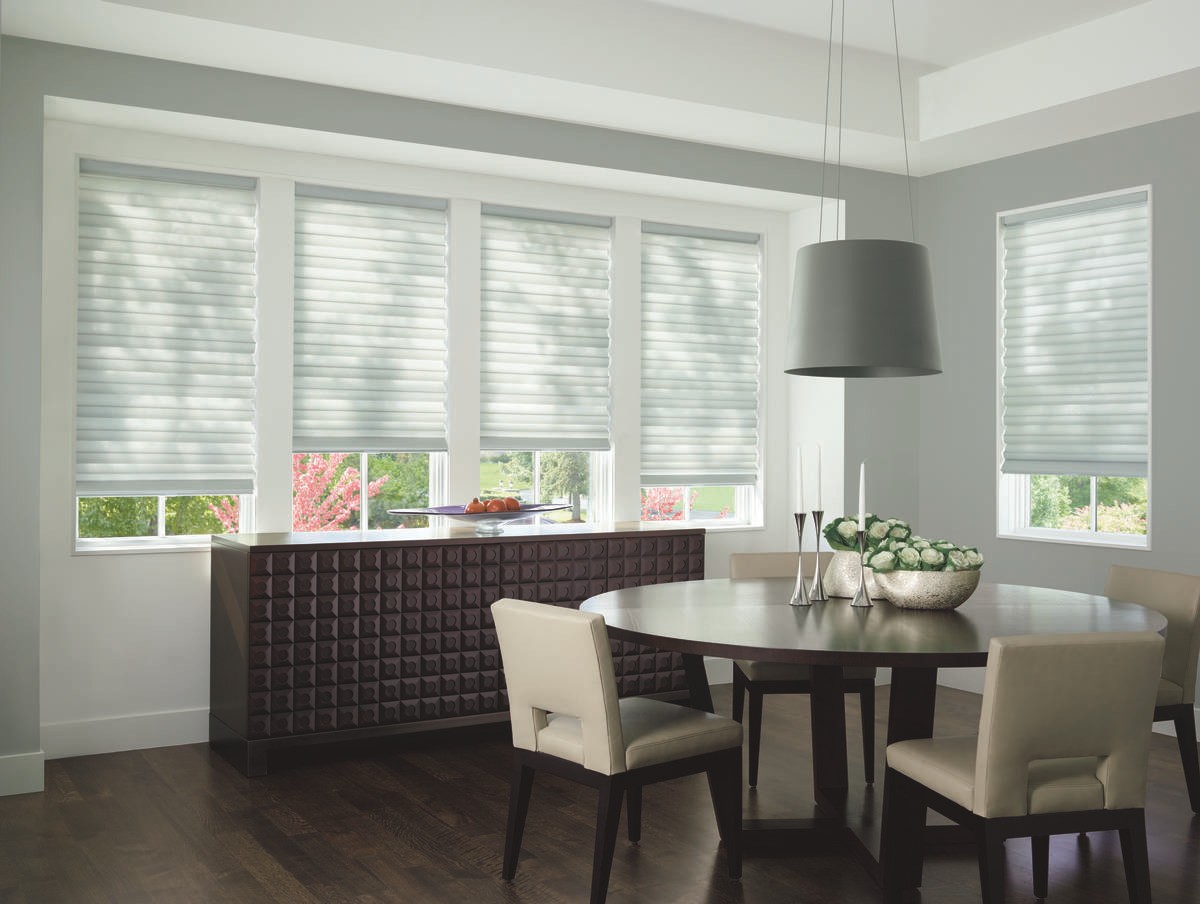 Hunter Douglas Solera® Roman Shades near Seattle, Washington (WA) including custom motorized shades for homes