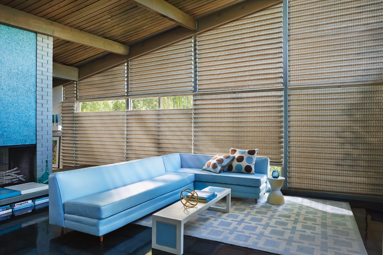 Hunter Douglas Vignette® Roman Shades on Unique Windows, window treatments near Seattle, Washington (WA)